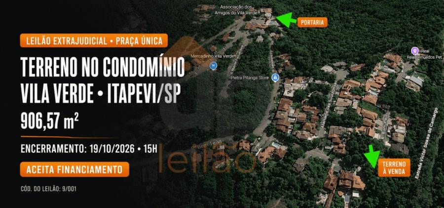 Imagem do imóvel OPORTUNIDADE no Vila Verde - Terreno de 906,57 m² - Itapevi/SP OPORTUNIDADE no Vila Verde - Terreno de 906,57 m²